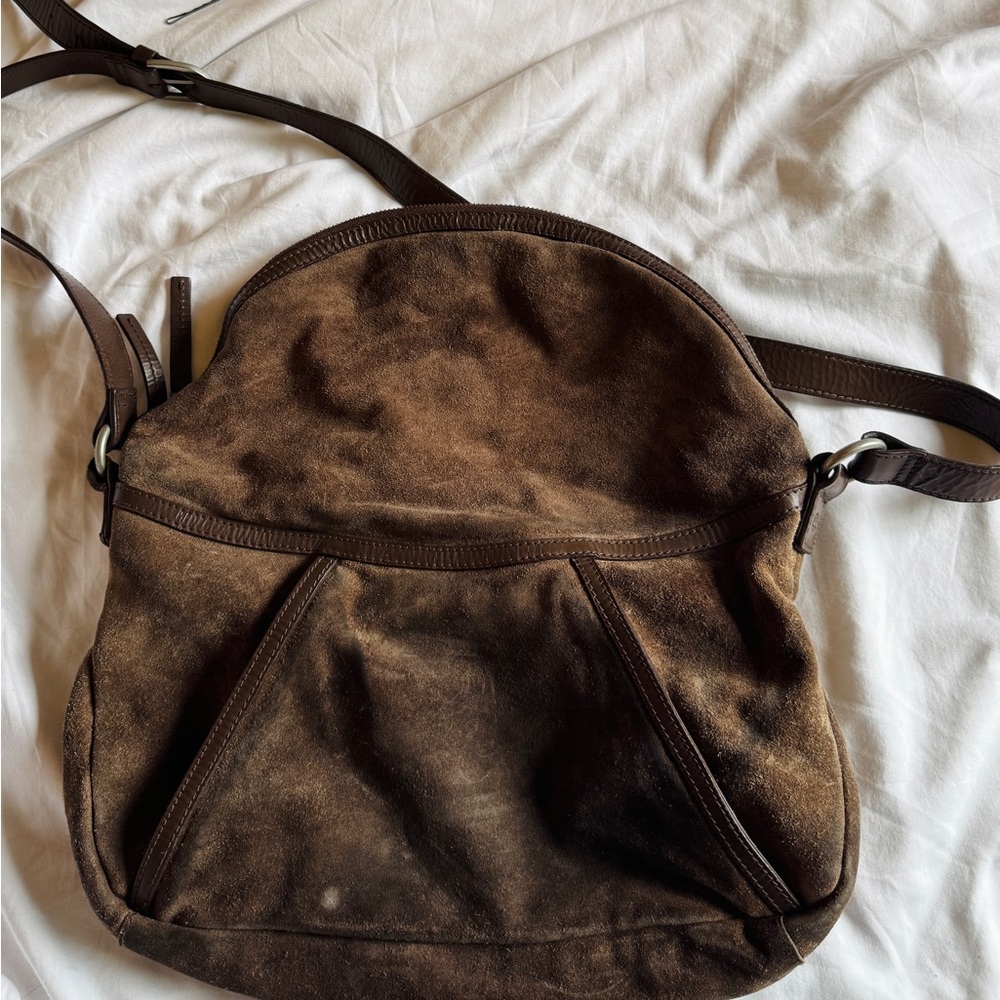 Timberland Brown Suede Shoulder Bag
